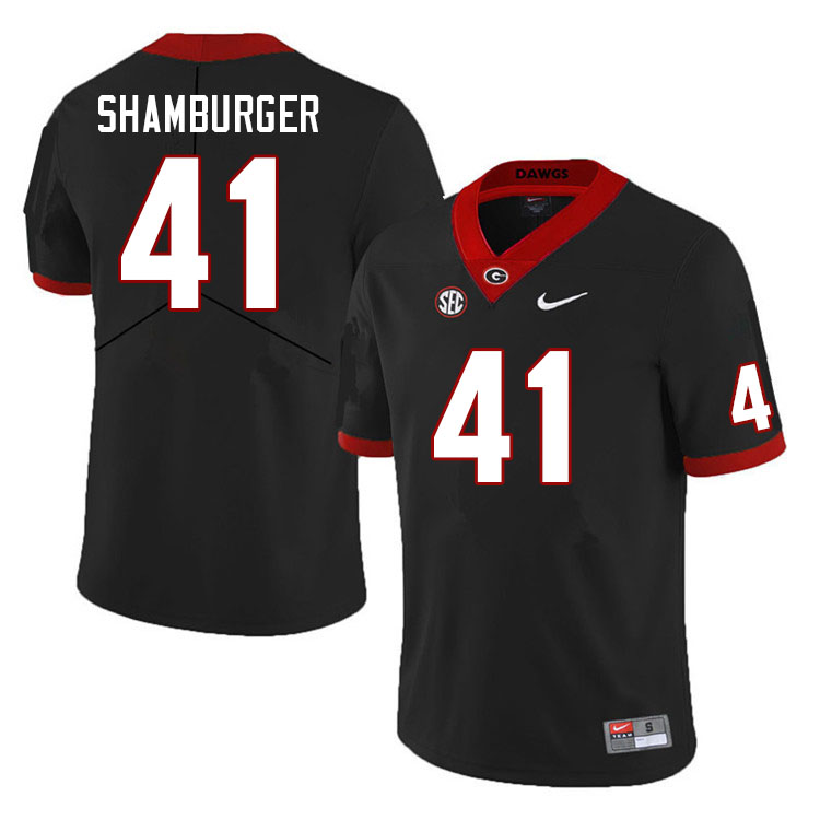 Georgia Bulldogs Men's Denton Shamburger #41 Black 2022 Stitched College UGA Football Jersey 23RE015ZT